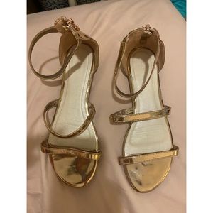 David’s Bridal Rose Gold Sandals